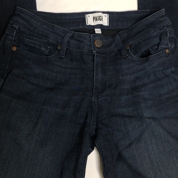 Paige Verdugo Ankle Dark Wash Skinny Jeans 26 - Picture 3 of 8